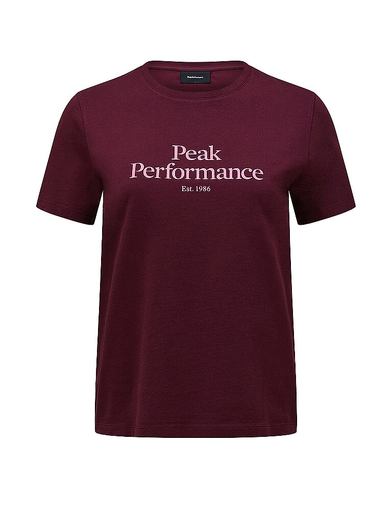 PEAK PERFORMANCE Damen T-Shirt Original dunkelrot | XS